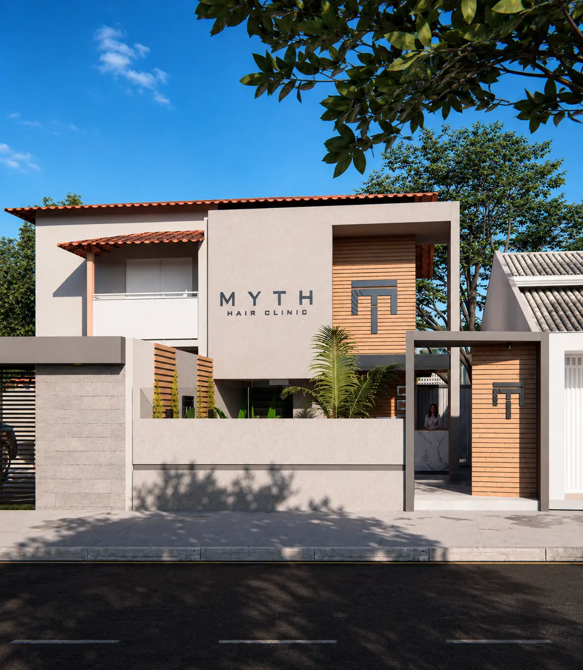 Fachada da Myth Hair Clinic, em Rio das Ostras